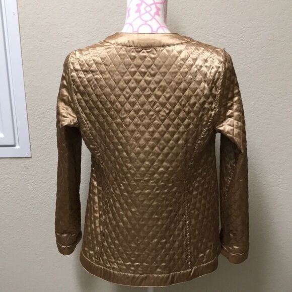 Chico’s Reversible leopard/gold reversible coat - Picture 3 of 4